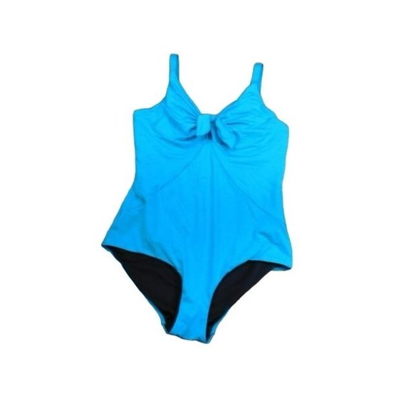 City Chic Size  16 / 18W (Medium) Plus Size Aqua One Piece Swimsuit NWT Swim - Picture 1 of 5